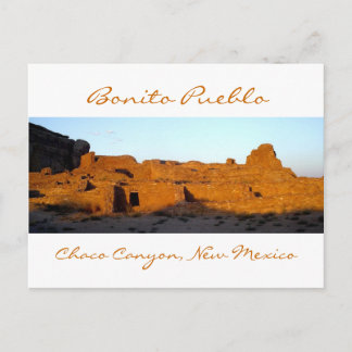 Bonito Pueblo Chaco Canyon op Sunset Briefkaart