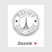Bonjor Paris Frankrijk Reisstempel Sticker (Vel)