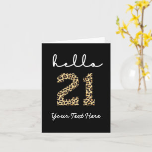 Bonjour 21   Carte d'anniversaire 21 ans avec impr
