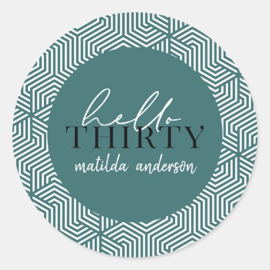 Bonjour 30e anniversaire autocollants (Devant)