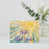 Bonjour 3e qualité d'aquarelle carte postale (Debout devant)