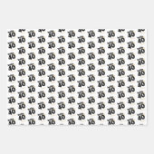 Bonjour 40 Black & Gold Wrapping Papier ensemble d (Devant)