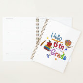 Bonjour 6e année - mignon retour à l'école design  (Devant avec enveloppe)