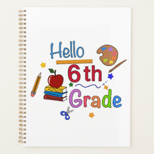 Bonjour 6e année - mignon retour à l'école design