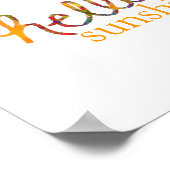 bonjour affiche de soleil avec l'art photo papillo (Coin)