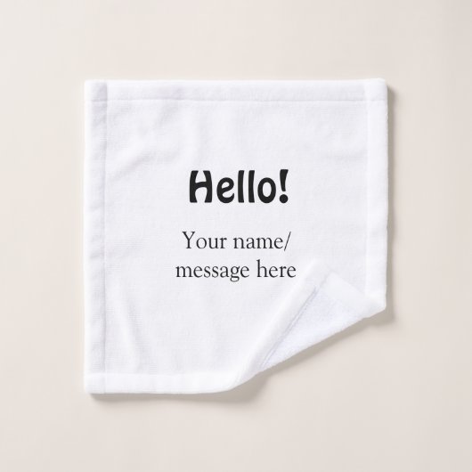 Bonjour ajouter un message de nom simple minimum é (Gant de toilette)
