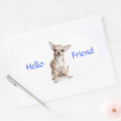 Bonjour ami Smiling Chihuahua Sticker (Enveloppe)