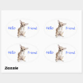 Bonjour ami Smiling Chihuahua Sticker (Feuille)