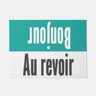 Bonjour - Au revoir door mat