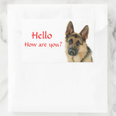 Bonjour Autocollants de salutation pour chiot berg (Sac)