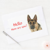 Bonjour Autocollants de salutation pour chiot berg (Enveloppe)