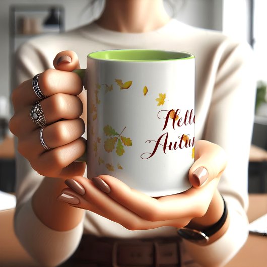 Bonjour automne érable feuille Coffee MUG