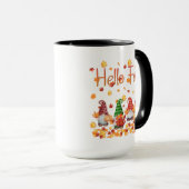 Bonjour Automne Gnome 15oz Mug (Devant droit)