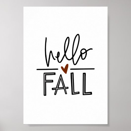 Bonjour Automne Typographie Automne Poster (Devant)
