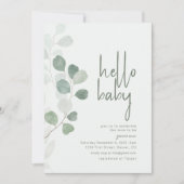 Bonjour Baby Baby shower Invitation (Devant)
