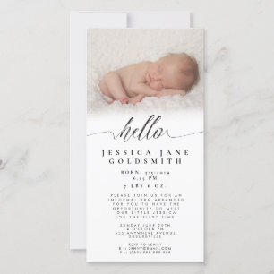 Bonjour Baby Faire-part de naissance Sip & See Par