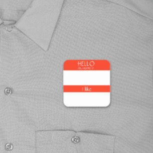 Bonjour Badge Autocollant Nom Drôle Humour Soirée