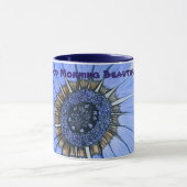 Bonjour Beau! ! Mug de café à fleurs (Centre)