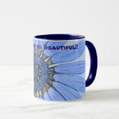 Bonjour Beau! ! Mug de café à fleurs (Devant droit)