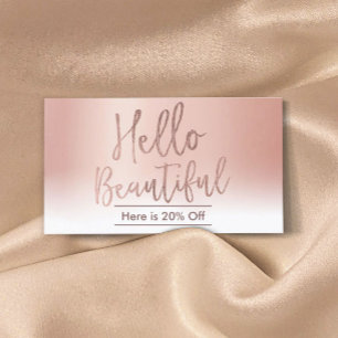 Bonjour Beau Rose Gold Pastel Salon Référence