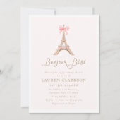 Bonjour Bebe Baby Shower Invitation (Devant)