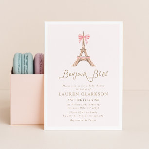 Bonjour Bebe Baby Shower Uitnodiging