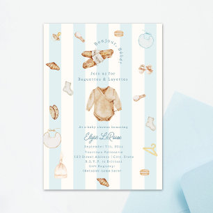Bonjour Bébé Baguettes Layettes Franse Jongen Baby Kaart