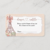 Bonjour Bebe Beige Parisienne Carte Raffle (Devant)