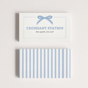 Bonjour Bébé Blue Paris Eiffel Baby shower Plaatskaartje
