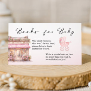 Bonjour Bebe Boeken voor baby roze bloemen Informatiekaartje
