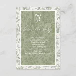 Bonjour Bebe Boeken voor Baby Sage Green French Jo Informatiekaartje