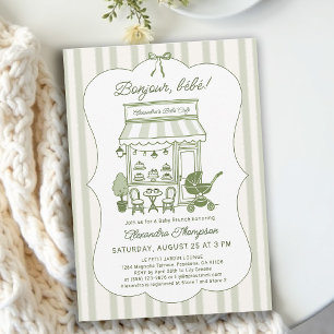 Bonjour Bebe Coffee Brunch Borrel Baby Shower Kaart