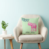 « Bonjour Bébé ! » Coussin d'annonce de naissance (Chaise)