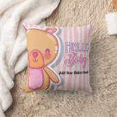 Bonjour bébé | Coussin personnalisé (Couverture)