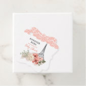 Bonjour Bebe Eiffel Tower Paris Baby shower Bedankjes Labels (In situ)