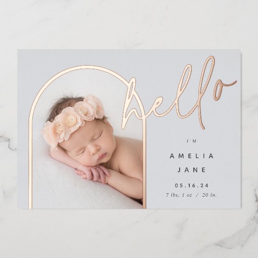 Bonjour bébé | Faire-part de naissance de rempliss (Recto)