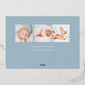 Bonjour Bébé | Faire-part de naissance en feuille  (Verso)