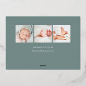 Bonjour Bébé | Faire-part de naissance en feuille (Verso)