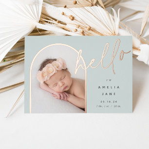 Bonjour Bébé Faire-part de naissance en feuille
