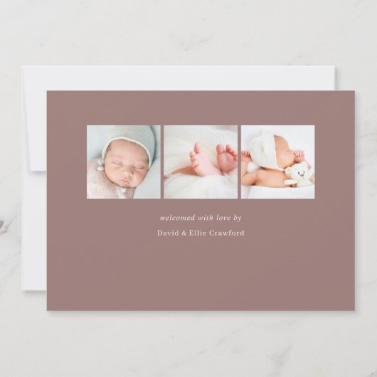 Bonjour bébé | Faire-part de naissance photo (Dos)