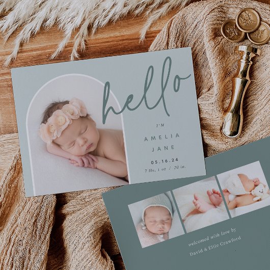 Bonjour bébé | Faire-part de naissance photo