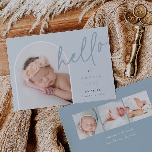 Bonjour bébé   Faire-part de naissance photo