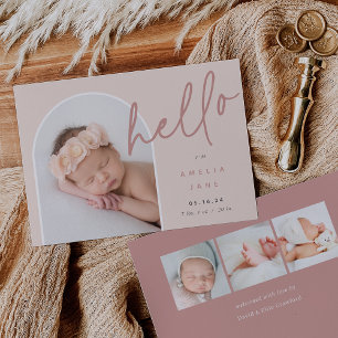 Bonjour bébé Faire-part de naissance photo