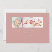 Bonjour bébé | Faire-part de naissance photo (Dos)
