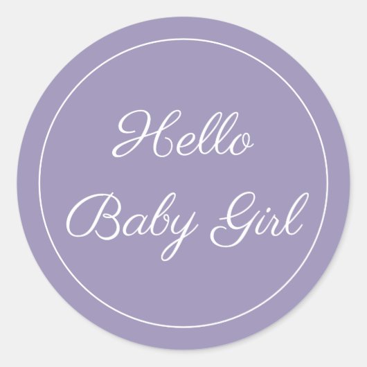 Bonjour Bébé Fille Nouveau Bébé Sticker (Devant)