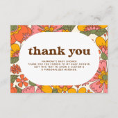 Bonjour bébé | Fleurs Super Retro Boho Merci (Devant)