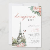 Bonjour Bébé France Baby shower Invitation (Devant)