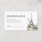 Bonjour Bébé Frans Baby shower Luier Raffle Informatiekaartje (Voorkant)