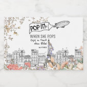 Bonjour Bebe Frans Genderneutraal Baby shower Likeurfles Etiket (Enkel label)