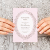 Bonjour Bebe Franse Patisserie Baby shower Roze Kaart